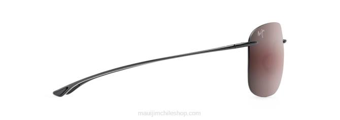 4DRP269 negro brillo/rosa gafas de sol polarizadas sin montura hikina Maui Jim