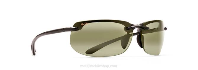 4DRP285 negro brillo/ht gafas de sol polarizadas sin montura banyans Maui Jim