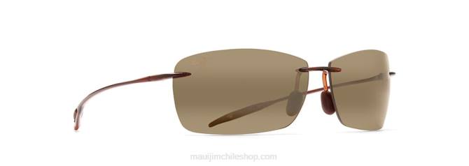 4DRP315 rootbeer/hcl bronce gafas de sol polarizadas sin armazón de faro Maui Jim
