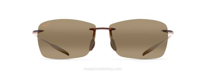 4DRP315 rootbeer/hcl bronce gafas de sol polarizadas sin armazón de faro Maui Jim