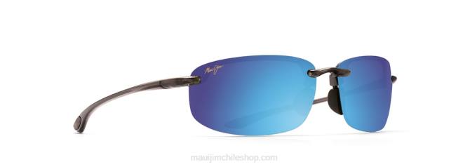 4DRP336 gris humo translúcido/azul hawaii lentes de sol sin montura polarizados ho'okipa reader Maui Jim