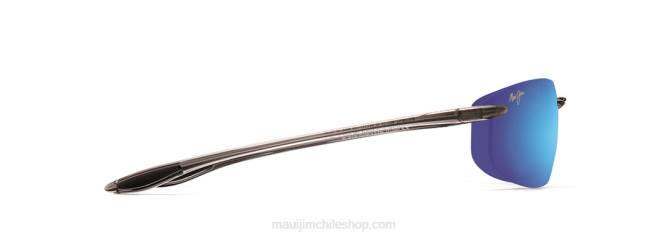 4DRP336 gris humo translúcido/azul hawaii lentes de sol sin montura polarizados ho\'okipa reader Maui Jim