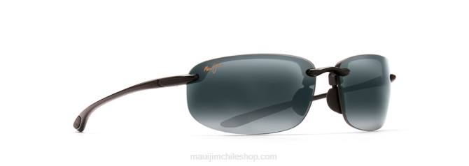 4DRP337 negro brillante/gris neutro lentes de sol sin montura polarizados ho'okipa reader Maui Jim
