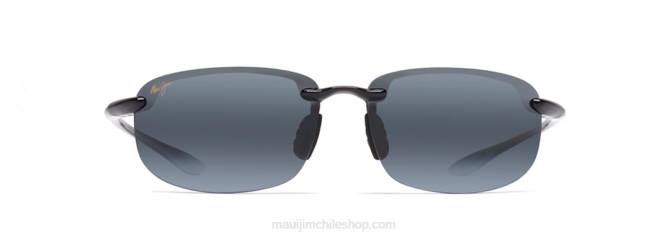 4DRP390 negro brillante/gris neutro lentes de sol sin armazón polarizados ho\'okipa Maui Jim
