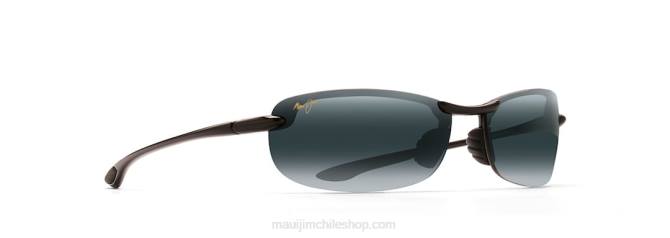 4DRP394 negro brillante/gris neutro gafas de sol sin montura polarizadas lector makaha Maui Jim