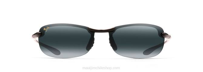 4DRP394 negro brillante/gris neutro gafas de sol sin montura polarizadas lector makaha Maui Jim