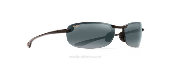 4DRP395 negro brillante/gris neutro gafas de sol sin montura polarizadas makaha Maui Jim