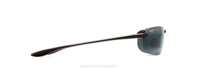 4DRP395 negro brillante/gris neutro gafas de sol sin montura polarizadas makaha Maui Jim
