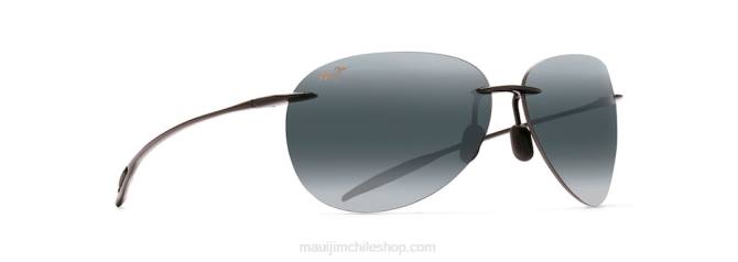 4DRP430 negro brillante/gris neutro gafas de sol sin montura polarizadas sugar beach Maui Jim