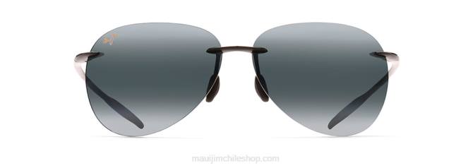 4DRP430 negro brillante/gris neutro gafas de sol sin montura polarizadas sugar beach Maui Jim