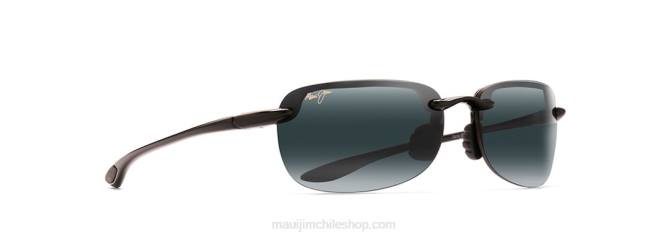 4DRP431 negro brillante/gris neutro lentes de sol sin montura polarizados de playa arenosa Maui Jim