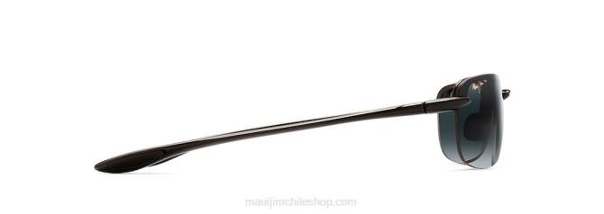 4DRP431 negro brillante/gris neutro lentes de sol sin montura polarizados de playa arenosa Maui Jim