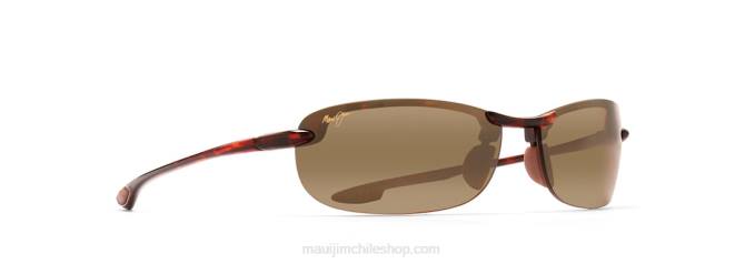4DRP439 tortuga/hcl bronce gafas de sol sin montura polarizadas con ajuste asiático makaha reader Maui Jim