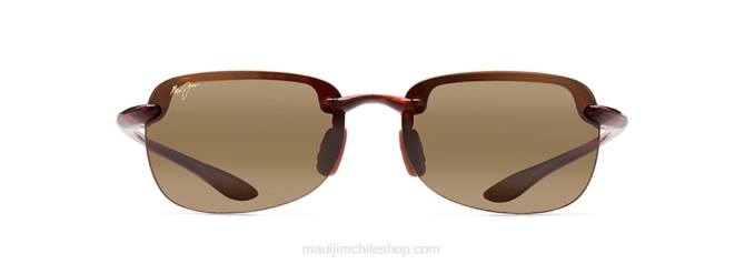 4DRP447 tortuga/hcl bronce anteojos de sol sin montura polarizados con ajuste asiático de Sandy Beach Maui Jim