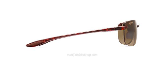 4DRP447 tortuga/hcl bronce anteojos de sol sin montura polarizados con ajuste asiático de Sandy Beach Maui Jim