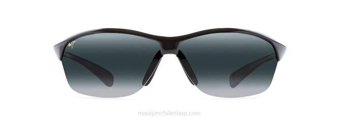 4DRP449 negro brillante/gris neutro gafas de sol polarizadas sin montura arenas calientes Maui Jim